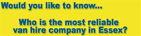 Where can I find the most reliable van hire company in Essex? | Super ...