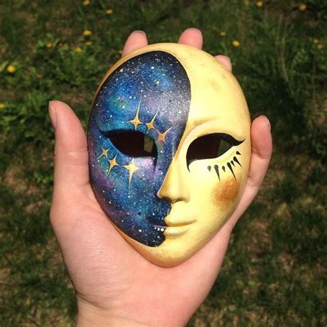 Ceramic moon mask made by Meltymoon | Half sun half moon mask, Identity ...