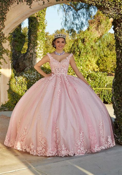 Three-Dimensional Floral Pink Lace Appliqués Crystal Beading