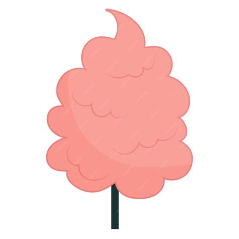 Premium Vector | Sweet cotton candy on a stick vector illustration