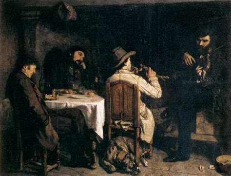 Trabalho de Arte: Gustave Courbet: "Após o jantar em Ornans"