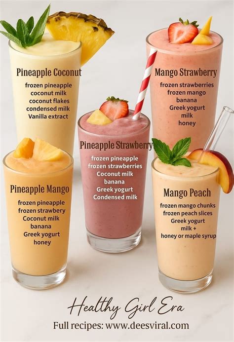 healthy girl era coconut fruit smoothie recipes coconut fruit