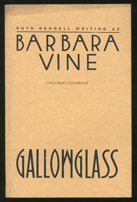 Gallowglass by RENDELL, Ruth writing as Barbara Vine: Near Fine ...