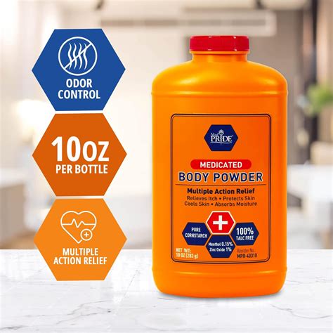 Buy MED PRIDE Medicated Body Powder 100% Talc-Free - Absorbent Pure