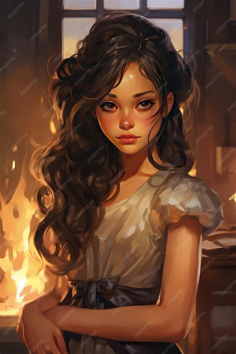 Premium AI Image | Romantic Anime Girl