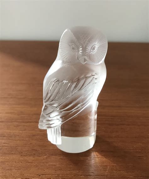Lalique Signed Crystal Owl, Frosted & Clear Crystal, Signed 'lalique ...
