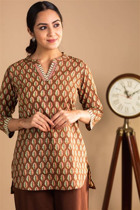 buy charming wsr amrita block print short kurti  kessa