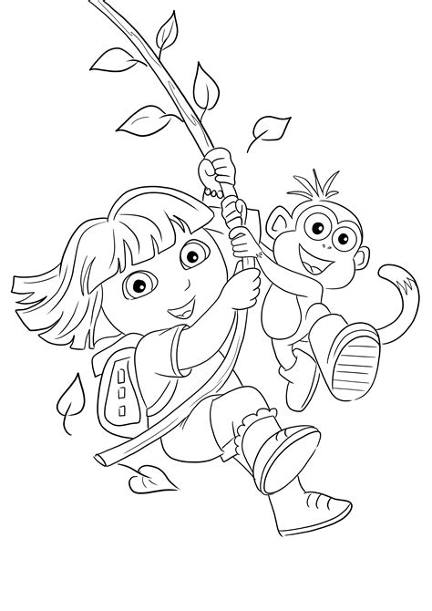 dora coloring pages 4