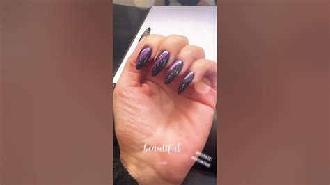 KICURA® Nagelstudio München - Nailart Black Purple Cat Eye Elegant ...