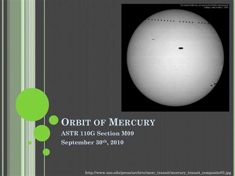 PPT - Orbit of Mercury PowerPoint Presentation, free download - ID:4653611