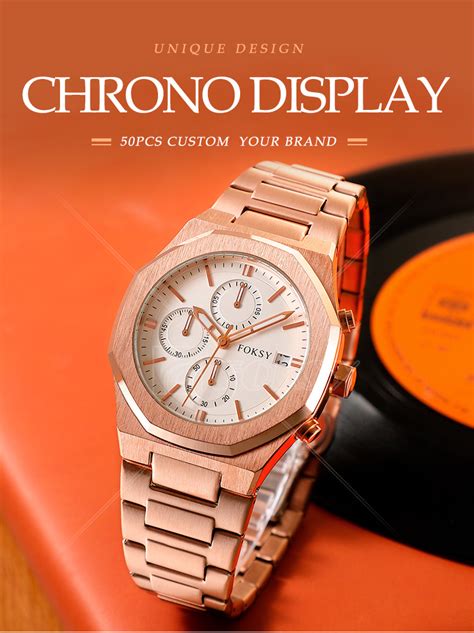 luxury mens  stainless steel waterproof stylish