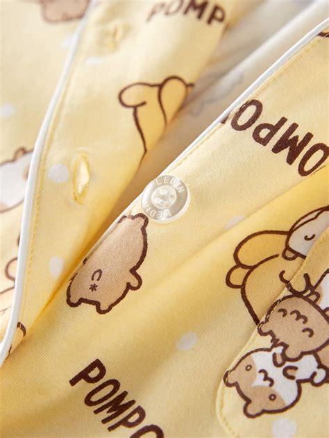 Pom Pom Purin Print Cotton Pajama Set