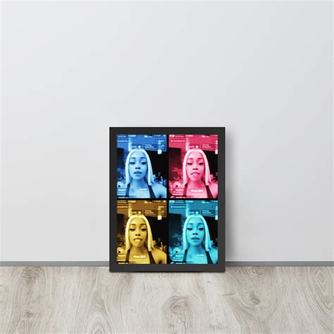 Tiktok Pinkydoll NPC Warhol Framed Photo Paper Poster, Yes Yes Yes