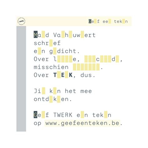 Geef een teken aan TWERK