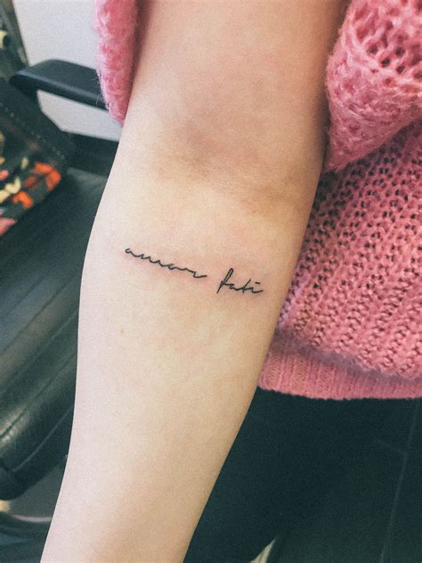 Amor fati tattoo Underarm tattoo | Tattoo amor, Tatuaggi, Tatuaggi ...