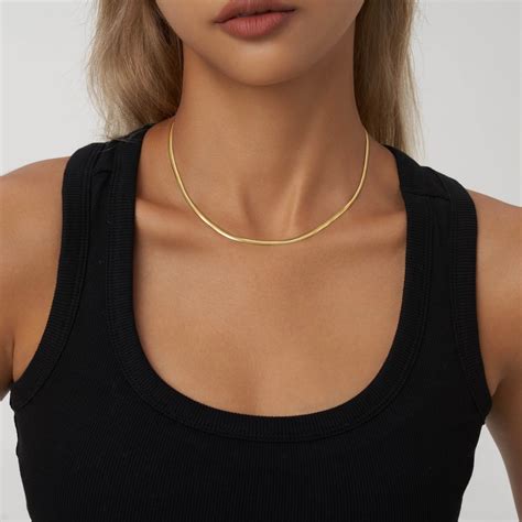 Gold Plated Snake Collar-SheWayJewelry
