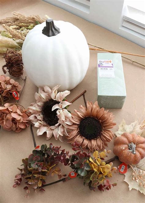 How to Make a Pumpkin Floral Arrangement - Fall Centerpiece - Aubree