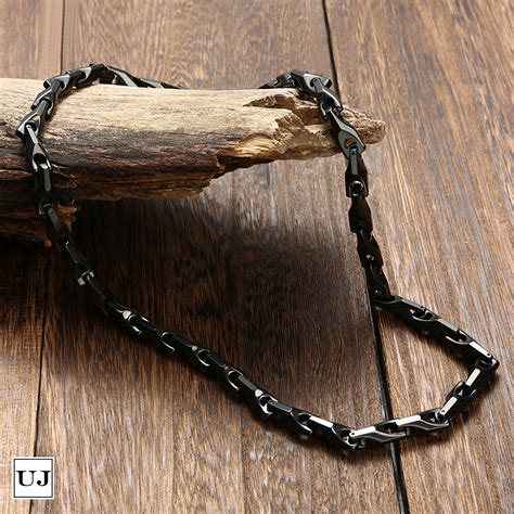 Black Tungsten Necklace Solid Tungsten Chain Necklace for - Etsy