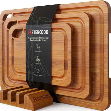 astercook  piece wood cutting board set   money saving mom