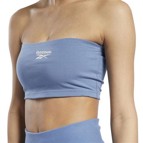 Buy Reebok Classics Womens Strapless Sports Bra Blue Slate