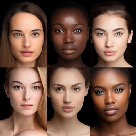 premium ai image skin portrait  young women   skin types