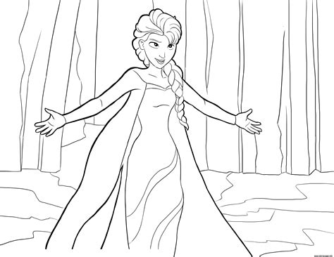 Elsa Frozen Disney 2 Coloring page Printable