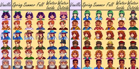 Seasonal Outfits - Slightly Cuter Aesthetic at Stardew Valley Nexus ...