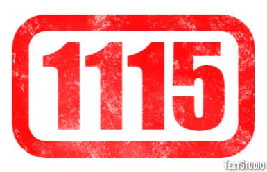 1115 Text Effect and Logo Design Number