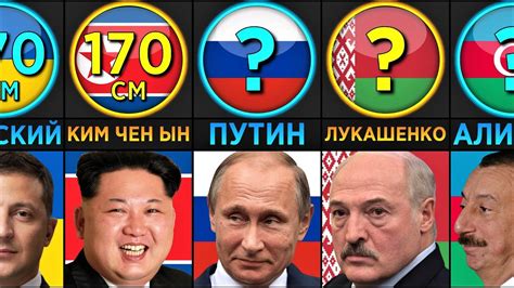 Рост Президентов и Лидеров Государств (Сравнение Стран) - YouTube
