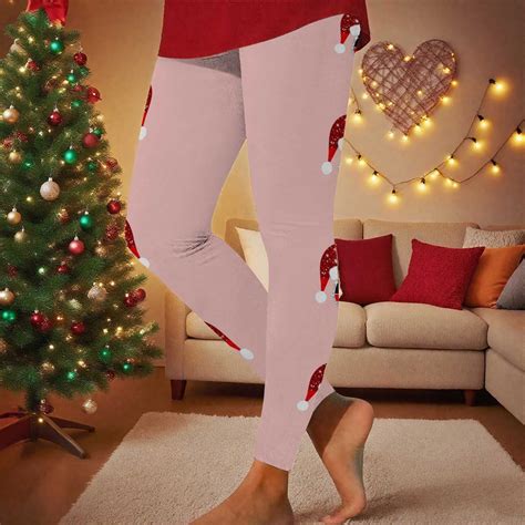 dptalr womens christmas printed high waisted yoga pants stretchy