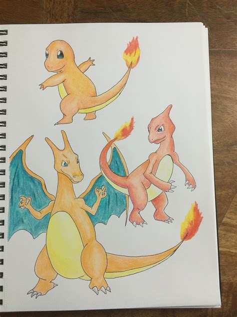 How To Draw Charmander Evolution