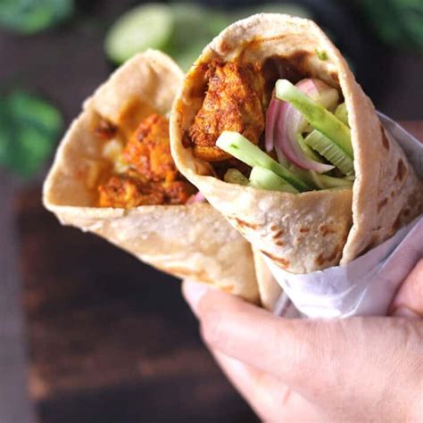 Chicken Kathi Rolls | How to make Kati Roll | Frankie Rolls - Cook with ...