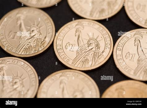 United States one dollar coins Stock Photo - Alamy