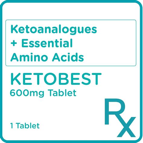 KETOBEST, Ketoanalogues + Essential Amino Acids 600mg 1 Tablet ...