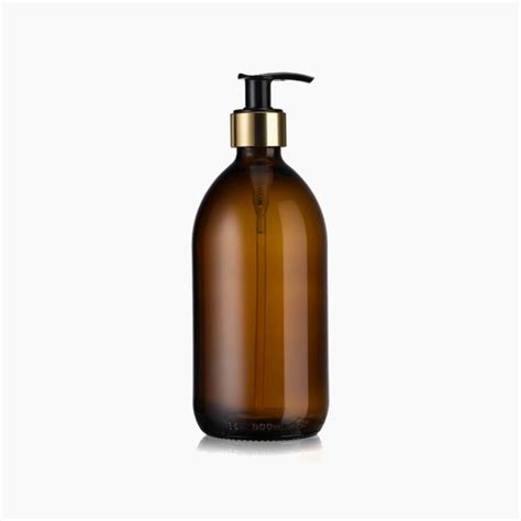 Flacon pompe en verre ambré 500 ml - Les Glaneuses - Boutique zéro ...