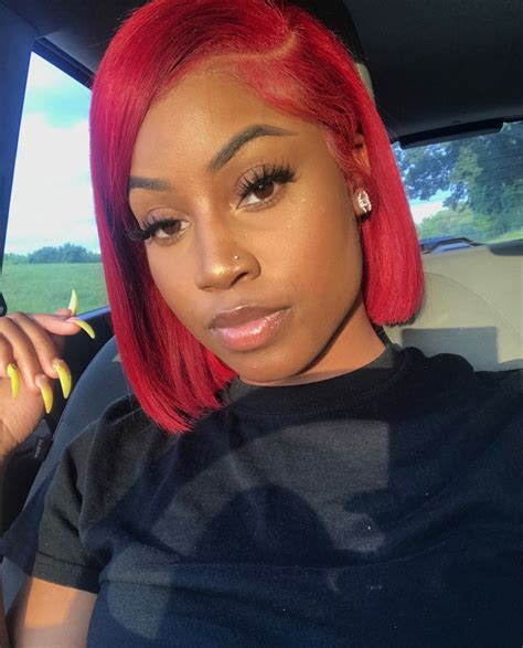 Red Hair With Bangs Black Girl