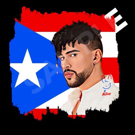 Bad Bunny - Bandera de PR - Etsy España