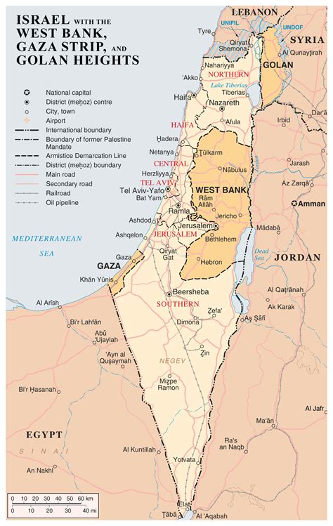 West Bank Map Hebron