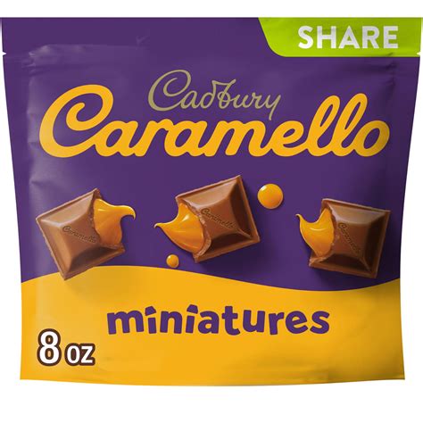 CADBURY CARAMELLO Miniatures Milk Chocolate Caramel Candy Share Pack, 8