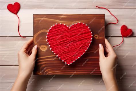 Premium Photo | Heartfelt Craft Capturing Love with a DIY ThreadandNail ...