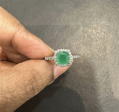 emerald stone ring silver cravings jewellery