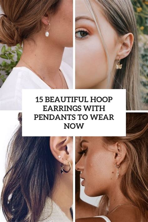 15 Beautiful Hoop Earrings With Pendants To Wear Now - Styleoholic