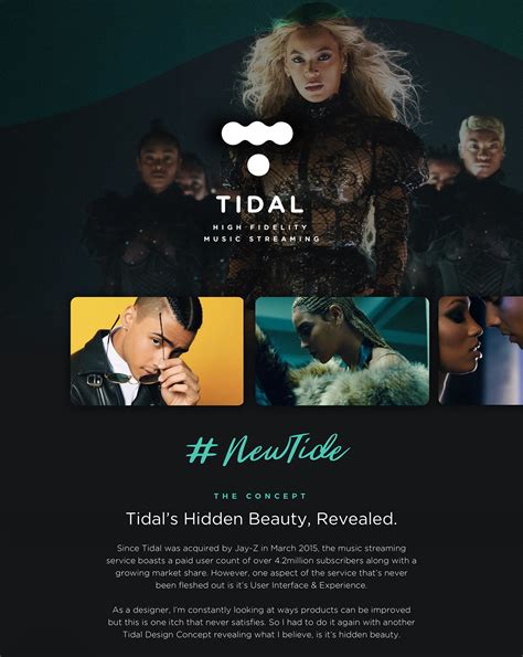 Tidal Music Streaming - UI/UX Redesign :: Behance