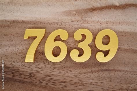 Number 7639 is made of 1 cm thick teak, painted gold on top of real ...