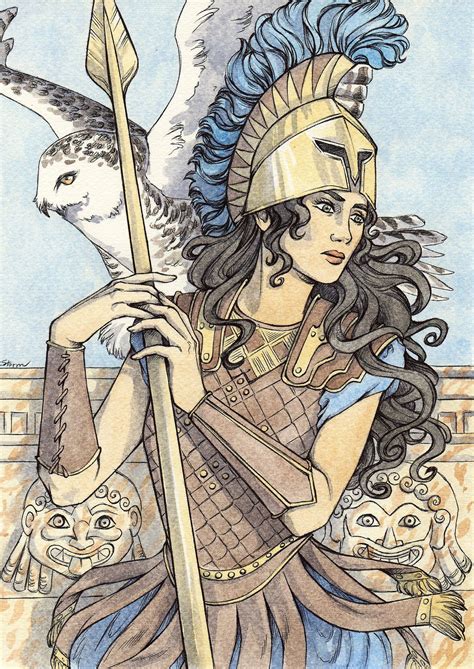 Athena. An illustration I made for a web magazine about feminism. I