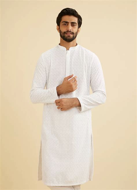 buy elegantly crafted white kurta pajama   india  manyavar
