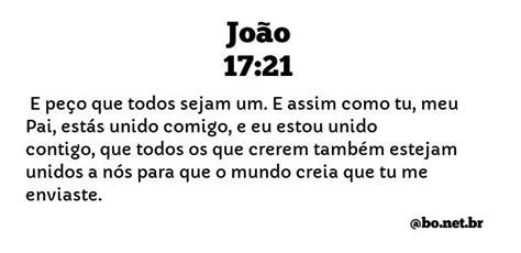 João 17 21 Explicação - João 17:21 - NTLH
