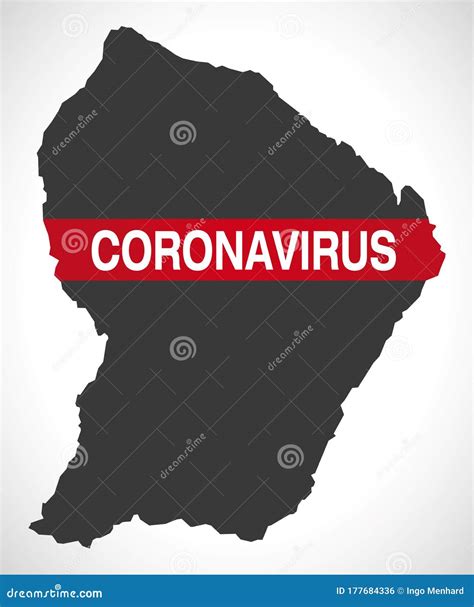 French Guiana Map with Coronavirus Warning Illustration Stock