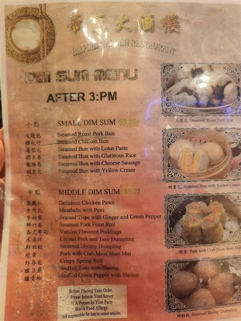 Empire garden restaurant is changing its menu for the new season 44