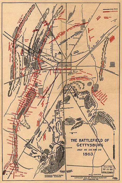 Battle of Gettysburg #1 By Old World Maps – Bentley Art Publishing